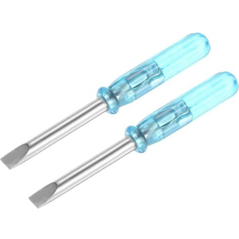 Mini Fendue Tournevis, 3.0mm Plat Tête 45mm Longueur pour Petit Appareils électroménagers Réparation, 2 Pcs