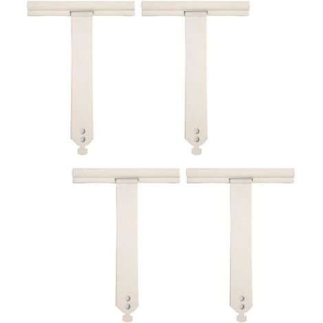 Lot de 4 Attaches souples à clipser - Ressort de Suspension pour fixation de tablier - Verrou attache tablier -acier profil alu poli fixation par crochet pour volet roulant électrique et manuel (1/4)