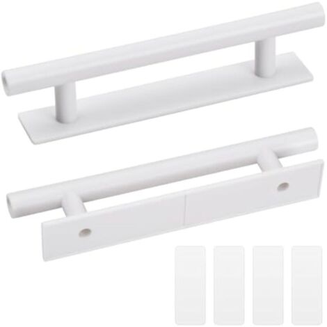 Lot de 2 Poignée de Meuble Autocollante, 150mm Poignées de Porte Coulissante Self-adhesive Furniture Handles pour Tiroir Meuble Cuisine Cuisine Home Decorating (1/4)