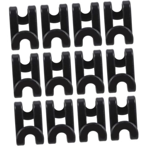 Lot De 12 Crochets Double Tête En Abs Antidérapants Connecteurs Solides Pour Cintres Gain De Place Pour Organisation De Garde-robe à Domicile Voyage (1/4)
