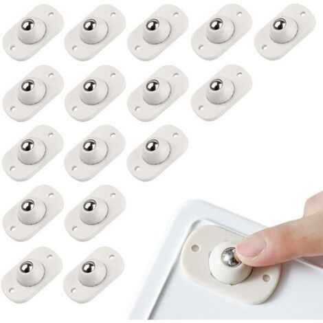 Mini Roulettes Auto-Adhésives 16 Pièces Petite Roulette Universelle Roulettes Pivotantes Autocollantes 360 Poulie Mobile Rotative Roulettes de Transfert de Billes Mini roulettes pour Meubles