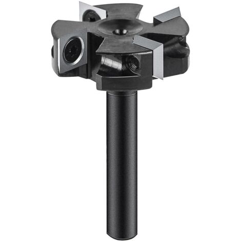 Fraise à Surfacer 8mm Diamètre de Tige Fraise Défonceuse 40 mm Diamètre de Coupe Fraise CNC avec 4 Inserts Fraise de Rabotage Coupeur de Bois Fraise de Defonceuse a Bois (1/4)