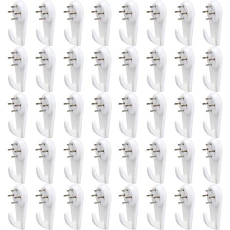 40 PCS Crochet Mural,Crochets Muraux pour Cadre Photo,Kit de Suspension de Tableaux,Non-Trace Crochets De Support Murals,Clous Mural pour Suspendre,pour Accrocher des Tableaux,des Photos,des Mi (1/4)