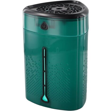 Humidificateur USB portable de 1000 ml pour la maison et les voyages, fonctionnement silencieux avec arrêt automatique, 4 niveaux de brume, lumière ambiante colorée, design triangulaire (1/4)