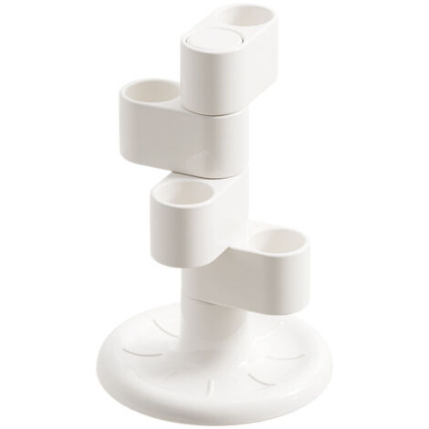 11x7x7cm Porte-brosses à dents pour salle de bain, support pour brosse à dents avec quatre emplacements divisés pour brosses à dents, rasoirs et pinceaux de maquillage, design unique des emplac (1/4)