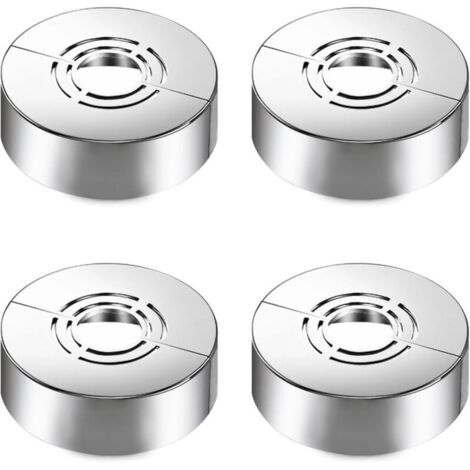 4 pièces rosaces de douche, 3 tailles en 1 rosace de recouvrement pour Ø20 mm/25 mm/33 mm, rosace de recouvrement divisée pour accessoires de douche et décoration de robinetterie (1/4)