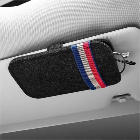Porte-Lunettes de Voiture, Clip de Support de Lunettes de Soleil de Visière de Voiture, Protège Lunettes, Universel Voiture Accessoires Interieur, pour Le Stockage de Lunettes(Noir (1/4)