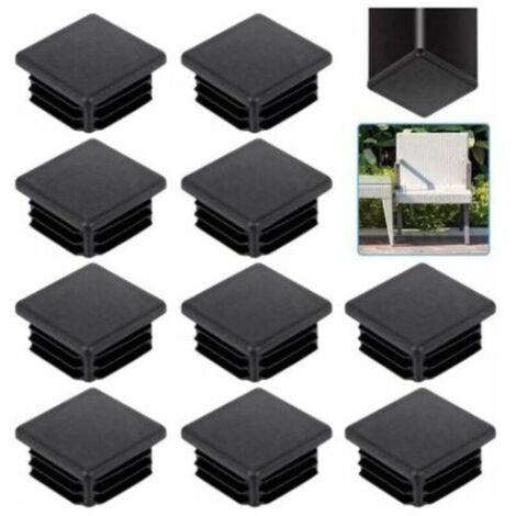 20 PCS Bouchon pour Tuyau Carré 3030mm Embout Tube Carré Noir Bouchon Plastique pour Tube Carré Embout à Lamelles Carré Tube de Chaise Solide Embout Pied de Table pour Meuble Armoire Chaise (1/4)