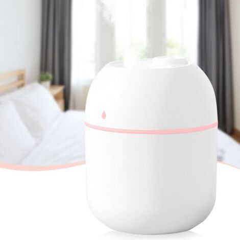 Mini Humidificateur D'Eau, Petit Diffuseur de Bureau d'Air de Brume Fraîche Alimenté par USB Portatif de 220 ml avec Veilleuse Douce pour Bureau de Chambre à Coucher de Voiture (1/4)