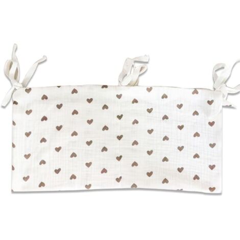 Sac de rangement suspendu, sac de rangement pour lit bébé, organisateur de couches suspendu, rangement suspendu pour lit bébé avec 2 poches, pour ranger vêtements, couches, jouets