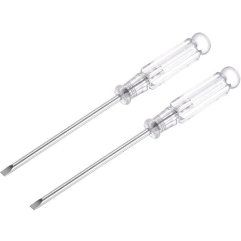 Mini Fendue Tournevis, 5.0mm Plat Tête 135mm Longueur pour Petit Appareils électroménagers Réparation, 2 Pcs (1/4)
