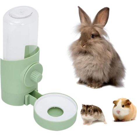 500ml Biberon Lapin, Abreuvoir Lapin, Fontaine à Eau Suspendue, pour Hamster, Cochon d'Inde, Rat, Chinchilla, Furet, Gerbille (Vert) (1/4)