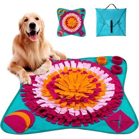Tapis de Chien Snuffle Mat,Tapis de Fouille Chien,Tapis éducateurs pour Chiens Tapis de Fouille Alimentation Lente Jouet Tapis Reniflant de Chien Couverture Pliable (1/5)