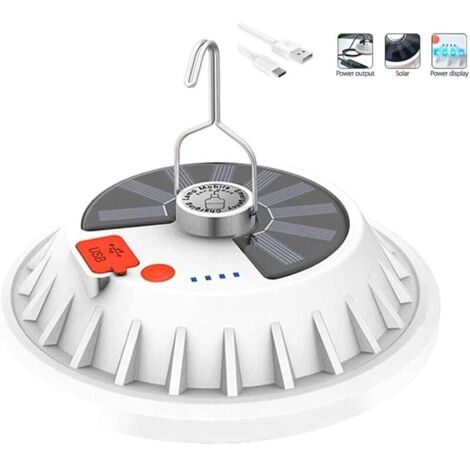 Lampe de Camping Rechargeable LED, télécommandée, 5 modes, étanche ultra lumineuse, pour tente, randonnée [Classe énergétique A+]