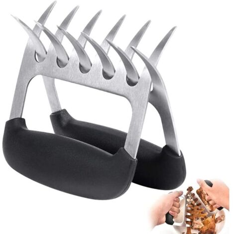 Lot de 2 griffes de viande, griffes d'ours pour barbecue pour porc effiloché, barbecue, accessoires de barbecue fumé (1/5)