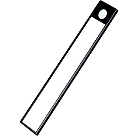 Capteur d'armoire longue bande de charge interrupteur d'éclairage d'armoire porte sans fil ouverte maison LED éclairage inférieur d'armoire avec piano mince gratuit noir 23CM lumière blanche (1/4)