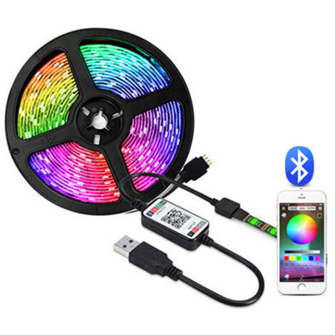 Lumière ambiante LED avec USB bluetooth APP lumière de fond lumière décorative 1 mètre 30 lumières (1/5)