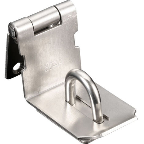 Angle Droit Porte Fermoir Verrou de Porte en Acier Inoxydable Moraillon Cadenas Fermoir Porte-Cadenas avec Vis, Argent (1/5)