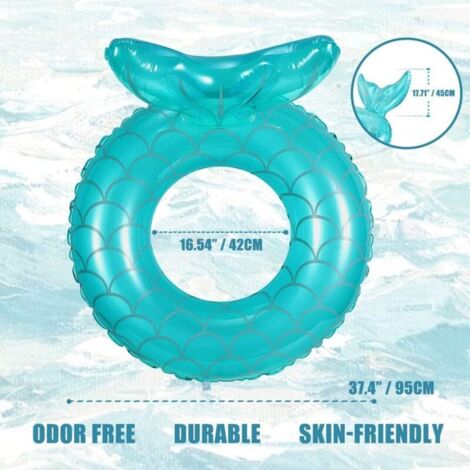 1 Pièces Bouee Piscine, Bouee Ronde, Cercle Gonflable Épaissi, Durable Ronde Gonflable, Pneumatique Radeau De Piscine, pour La Piscine,La Fête,Vacances, Jouets De Piscine Adulte De Taille 83cm