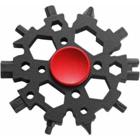 Outil Multifonctionnel de Flocon de Neige 22-En-1 en Acier au Carbone Multitool Standard de Flocon de Neige, Cadeaux de Clé de Flocon de Neige pour Les Hommes (1/5)