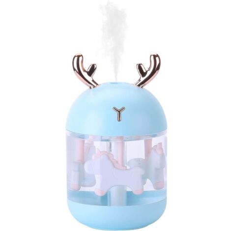 Mini Humidificateur D'air,Portable Humidificateur d’Air Maison,humidificateur d'air bébé,Arrêt Automatique Sans Eau de L'humidificateur de Bureau USB pour la Maisonla Chambre à Coucherle Bureau (Bleu) (1/5)