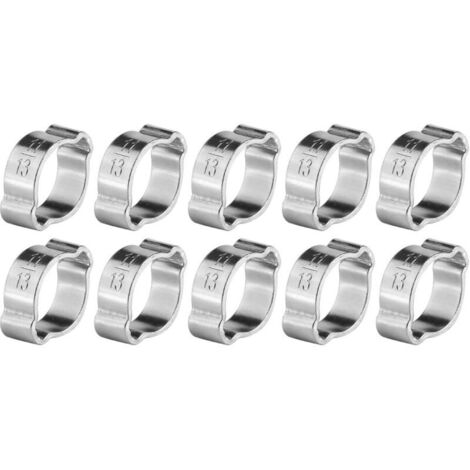 10 Pcs Colliers de Serrage Tuyau Serrage Ajustable Ajustable en Acier Inoxydable (11-13Mm ) (1/5)