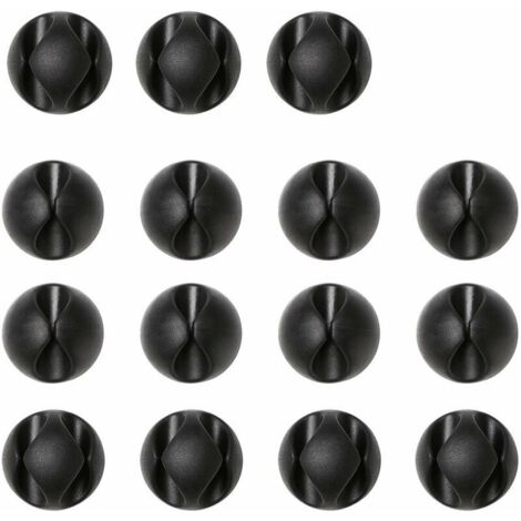15pcs Clips Câble, Rangements de câbles et serre-câbles, Maintient et Cache-câbles pour Fils Electriques, Câbles de Charge, Chargeurs de Téléphones Cellulaires, Câbles Audio (1/5)