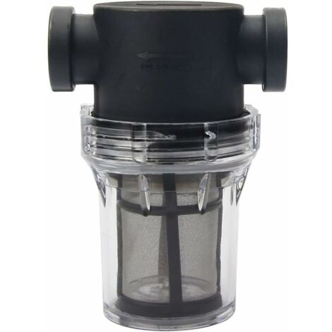 Pipeline Filtre pour pompe à eau 1/2" avec tamis en acier inoxydable 100 mailles, filtre en maille en ligne pour arrosage du jardin (1/4)