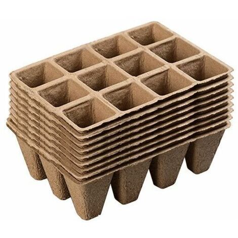 10 Paquets de 120 cellules Pots de graines dégradables Pots de graines en Fibre pour semis (1/4)