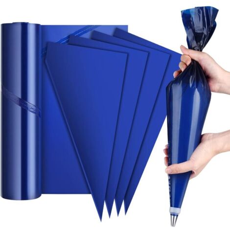 Lot de 50 poches à douille jetables extra larges épaissir 53,3 cm Poches à pâtisserie Glaçage Poches à douille pour biscuits, cupcakes, desserts, gâteaux, décoration (1/5)
