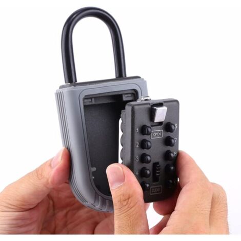 Boite a Clefs Securisee Exterieur Mini Boîte à Clés Securisee Portable avec Code 10 Chiffres Étanche Boite à Clé pour Maison École Bureau Usine (1/5)