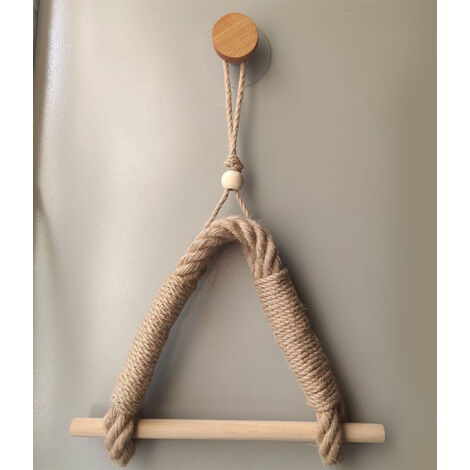 Porte-rouleau de papier toilette sans perçage - Style vintage - Pour WC et salle de bain - 60 cm (1/5)