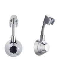 Support Pommeau de Douche Sans Perçage, Accroche Pommeau de Douche, Support Douchette Mural Charge Jusqu'à 5 kg, Support de Douche, pour Pommeau de Douche Douchette Salle de Bain (Argent)