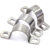 U-Collier de Serrage Tuyau Robustes Ø25 mm, Collier de Fixation Inox - Tuyau Pour Fixation/Attache Tube - 10 Pcs
