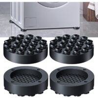 Lot de 4 amortisseurs de vibrations pour machine à laver - Tapis antidérapant pour machine à laver - Tapis anti-vibrations - Tapis antidérapant pour machine à laver