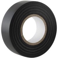 Ruban adhésif isolant électrique noir - 18mm x 18 m - résistant, autocollant - protèger, regrouper, réparer des câbles - 4 rouleaux