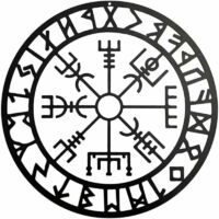 Art mural de boussole viking, sculptures boussole nordique noir creux en fer mural suspendu en métal pour chambre à coucher moderne décoration de paroi métallique de chambre à coucher (28 cm)