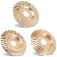Upgraded 3PCS Wood Carving Disc Set for 4" or 4 1/2" Angle Grinder with 5/8" Arbor, Grinding Wheel Shaping Disc for Wood Cutting, Grinder Cutting Wheel Attachments