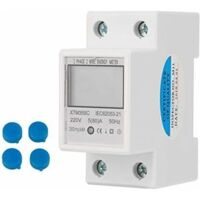Compteur D'électricité Numérique 220 V 5 (80) A Compteur D'énergie Numérique à Rail DIN Monophasé 2 Fils 2 P Compteur électrique à Rail DIN Compteur électronique KWh,1pcs