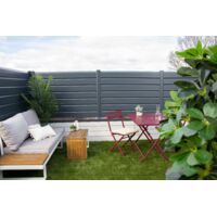KIT CLOTURE CLOSEA PVC GRIS ANTHRACITE 7016 LG: 6M x HT: 0M51