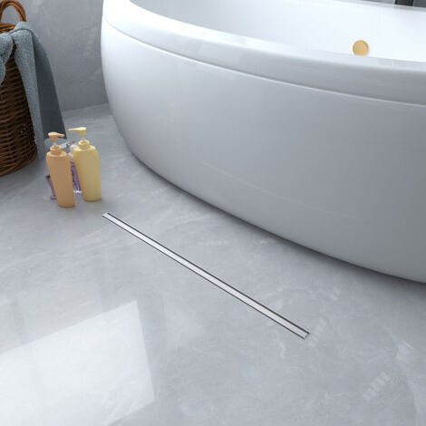 Slim Linear Shower Drain Stainless Steel 360 Rotating Wetroom Channel Drain 50cm