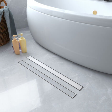 2 In 1 Linear Shower Drain 360 Rotationg Stainless Steel Wetroom Channel Drain 60cm