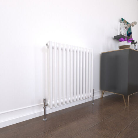 Ted Line Radiators T&K Horizontal Radiator Traditional 2 Column Designer 600x605mm White ...