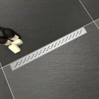 50cm Linear Shower Drain Type S Stainless Steel Wetroom Channel Gully Trap Waste