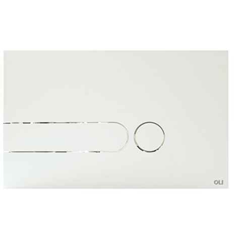 Bouton de chasse d'eau Koło Slim 2 – Blanc – Installation facile – Double chasse mécanique – Résistant aux rayures – Plastique robuste – OLI