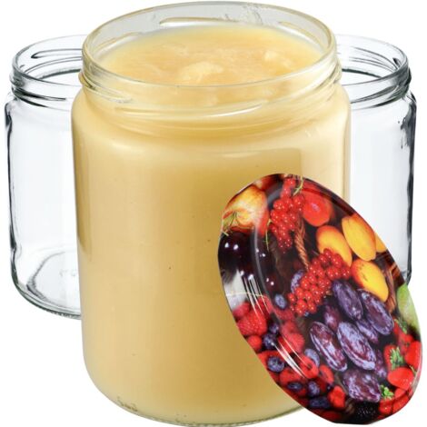 KADAX 48 Barattoli Per Conserve 540 Ml | Coperchi Twist-Off 82 Mm | Ermetici Per Marmellate E Sottaceti
