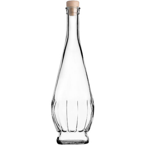 KADAX 500ml Empty Glass Bottles With Screw Caps – Set Of 10, Black Caps, For Liquor, Juice, Syrups & Homemade Gifts