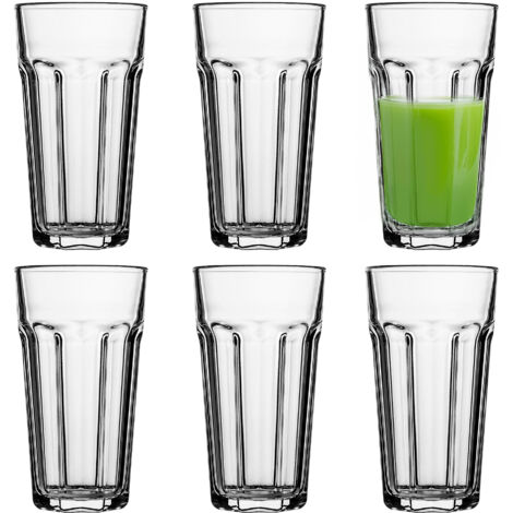 KADAX Drinking Glasses, Set Of 6 Water Glasses, Juice Glasses, Ribbed - View #5
