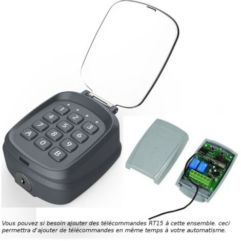 Digicode, Clavier À Code Sans Fil Pour Automatisme De Portail À 2 Canaux