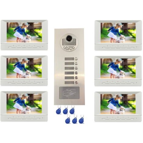 Visiophone Couleur Pour 6 Logements - 6 Appartements